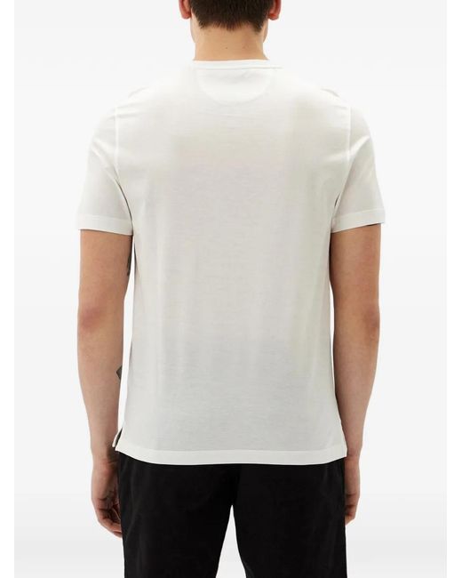 Pal Zileri White Graphic-Print T-Shirt for men