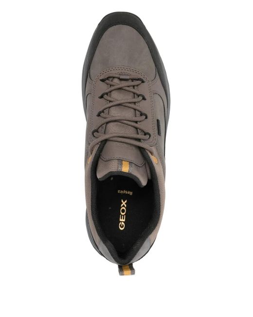 Geox Gray Leather Trainers for men