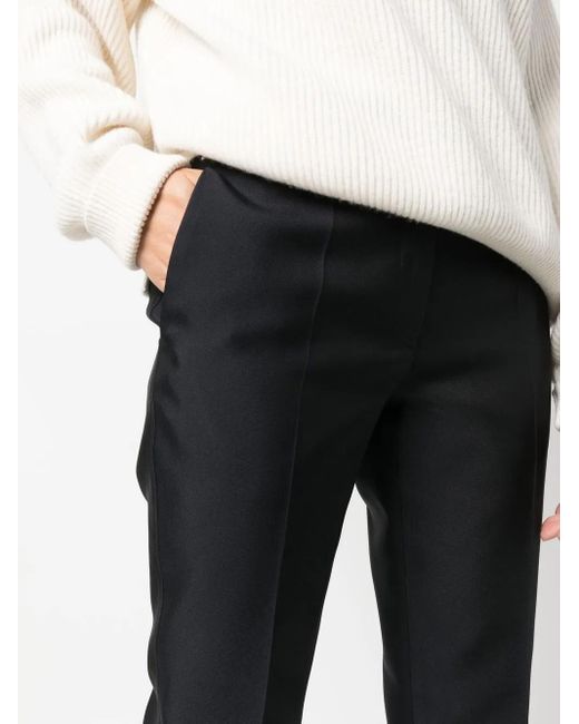 Jil Sander Black Cropped Tailored Trousers