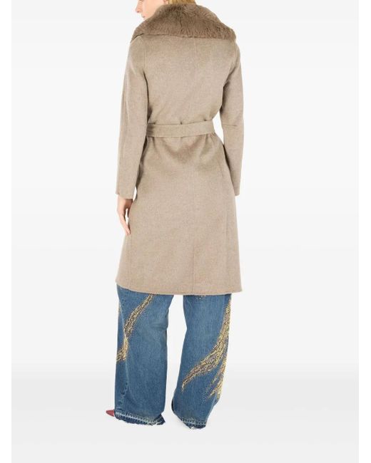 Roberto Cavalli Natural Belted Coat