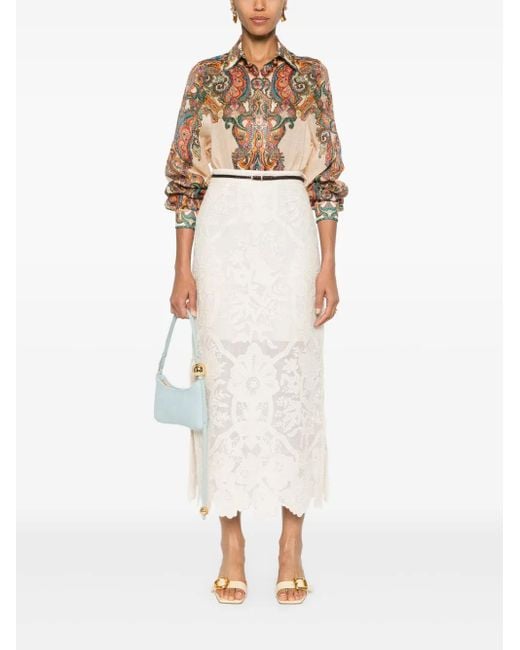 Zimmermann Multicolor Paisley Print Oversized Shirt