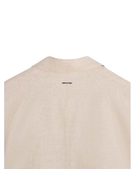 Maison Kitsuné Natural Robe Courte À Manches Courtes Et Poches