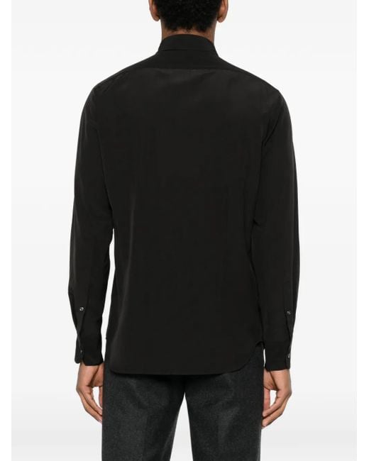 Husbands Black Long-Sleeve Shirt for men