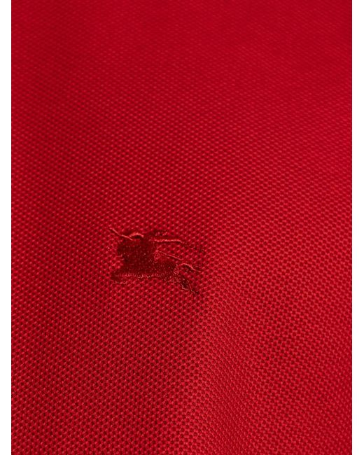 Burberry Logo-Embroidered Trim-Detail Polo Shirt for men