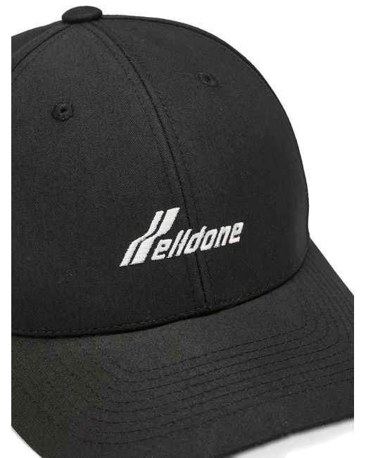 we11done Black Logo-Embroidered Baseball Cap for men