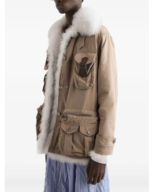 Dolce & Gabbana Natural Waxed Faille Jacket for men
