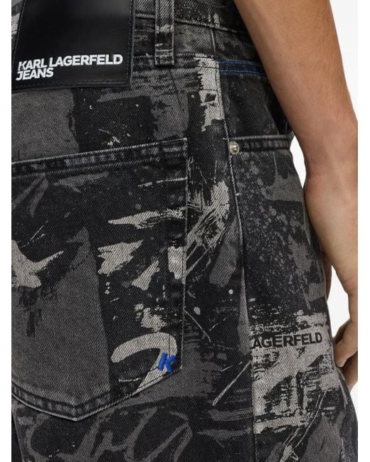 Karl Lagerfeld Black Five-Pocket Jeans for men