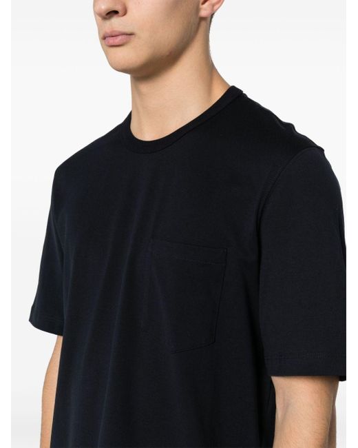 T-shirt en coton à poche poitrine Brunello Cucinelli pour homme en coloris Black