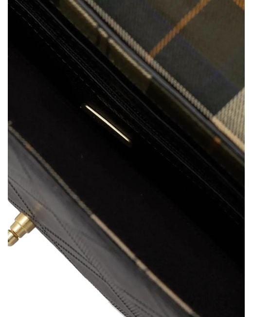 Barbour Black Rosa Deboss Quilted Buckle Cross Body Bag