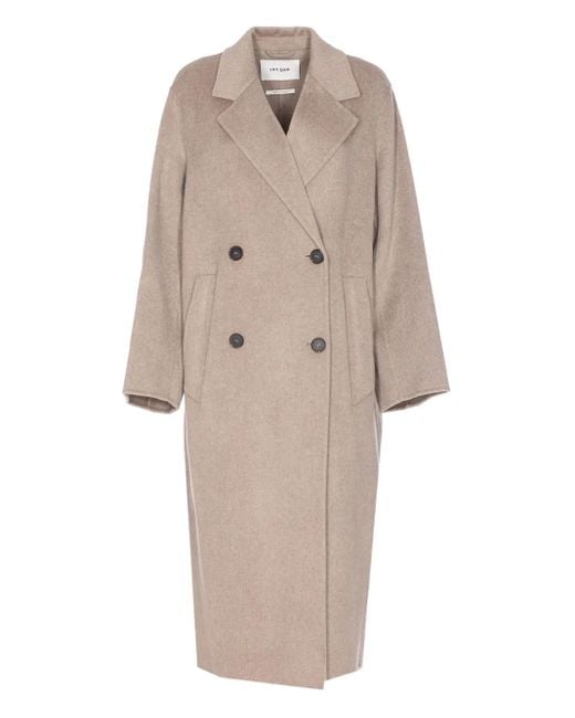 IVY & OAK Natural Double-Breasted Woll Coat