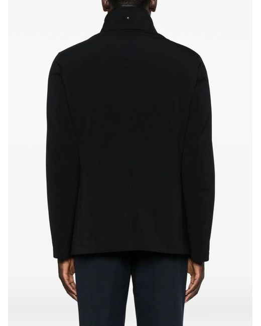 Montecore Black High-Neck Zip-Up Jacket for men