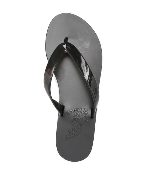 Ancient Greek Sandals Black Saionara Flip-flops