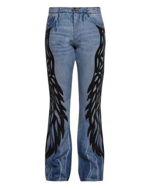 Earthling VIP Jeans Met Vijf Zakken En Vleugelprint in het Blue voor heren