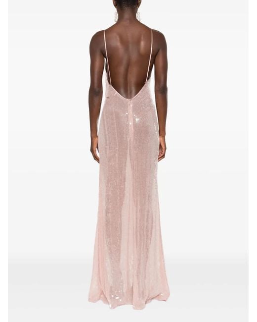 The New Arrivals Ilkyaz Ozel Pink Claudie Maxikleid