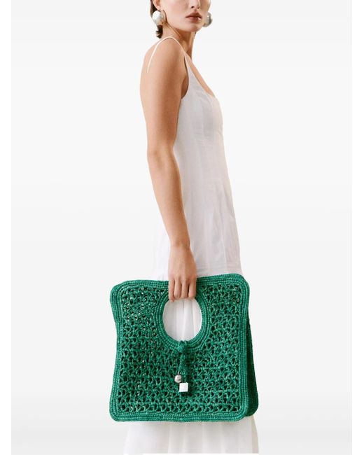 Jacquemus Green Le Petit Carré Beach Bags