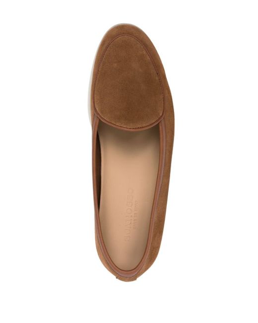 Scarosso Brown Livio Suede Loafers for men