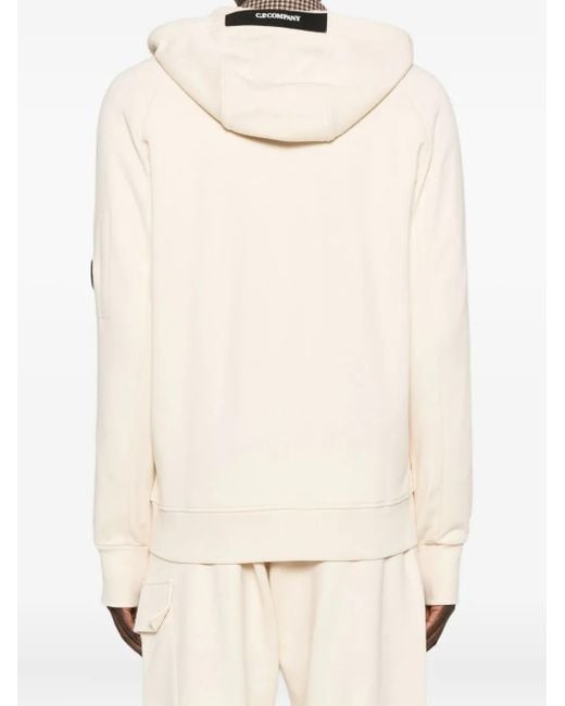 C P Company Hoodie Met Rits in het Natural voor heren