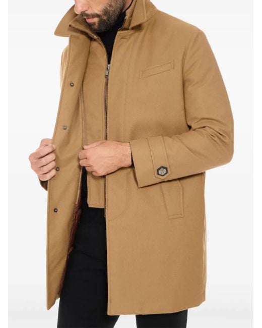 メンズ Norwegian Wool Euro ボタン コート Natural