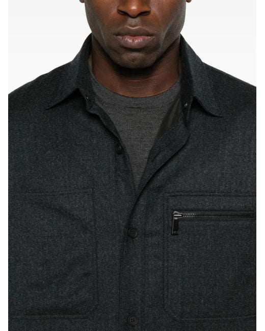 メンズ Zegna ポケット シャツ Black
