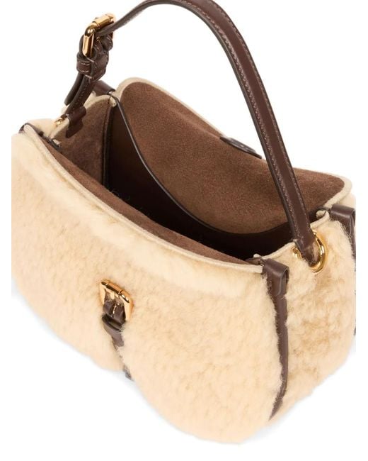 Etro Natural Small Shearling Pony Bag