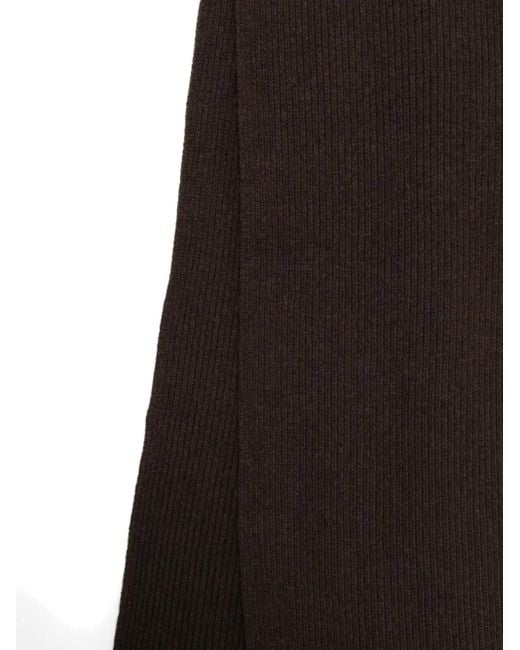 Paul & Shark Brown Ribbed Scarf for men