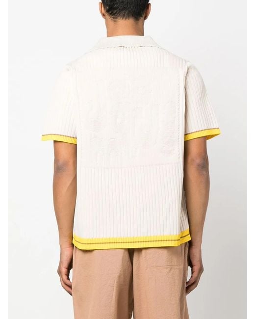 Jacquemus White La Maille Treze Polo for men