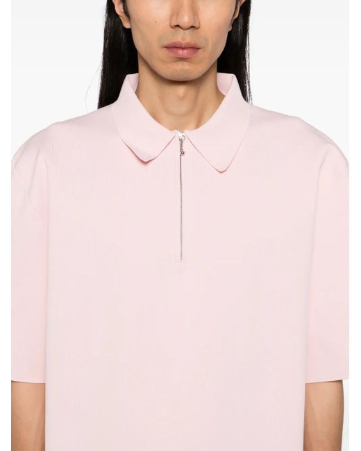 Jil Sander Pink Polo Jumper for men