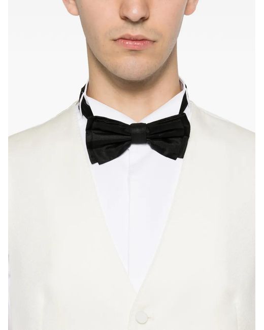 Tagliatore White Buttoned Waistcoat for men