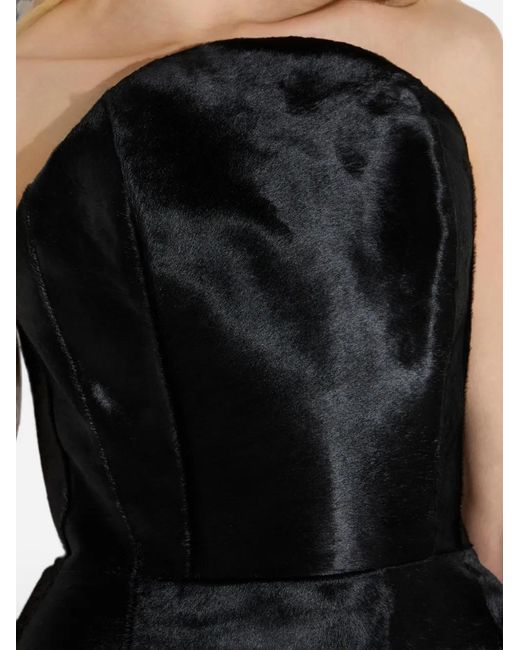 Elisabetta Franchi Black Leather Dress