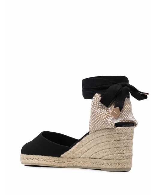 Castaner Black Wedge Espadrilles