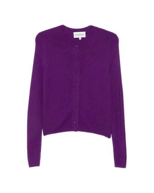 Bompard Purple Long-Sleeves Cardigan