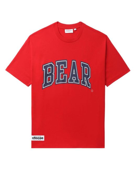 Camiseta con oso estampado Chocoolate de hombre de color Red