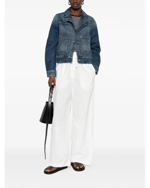 Nili Lotan Blue Patch-Pocket Denim Jacket