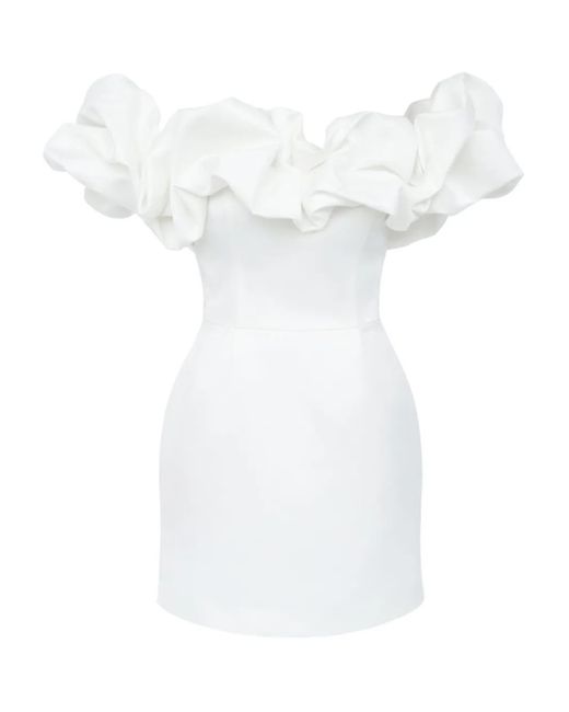 POST MERIDIEM White Meringue Mini Dress