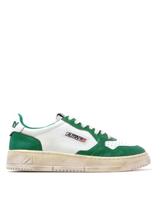 Autry Super Vintage Leren Sneakers in het Green