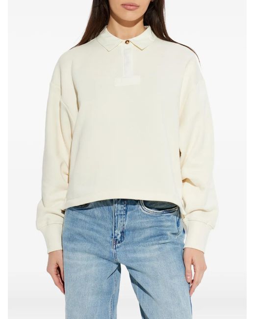 Rag & Bone White Polo-Collar Sweater