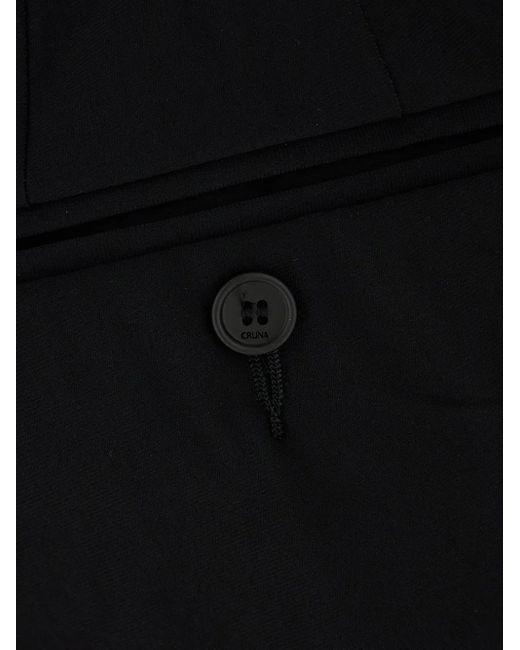 Cruna Black Pleated Trousers for men