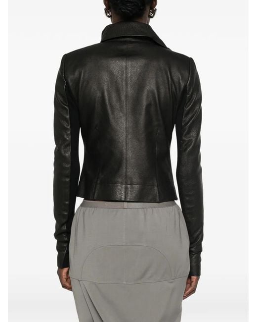 Rick Owens Black Classic Biker Jacket