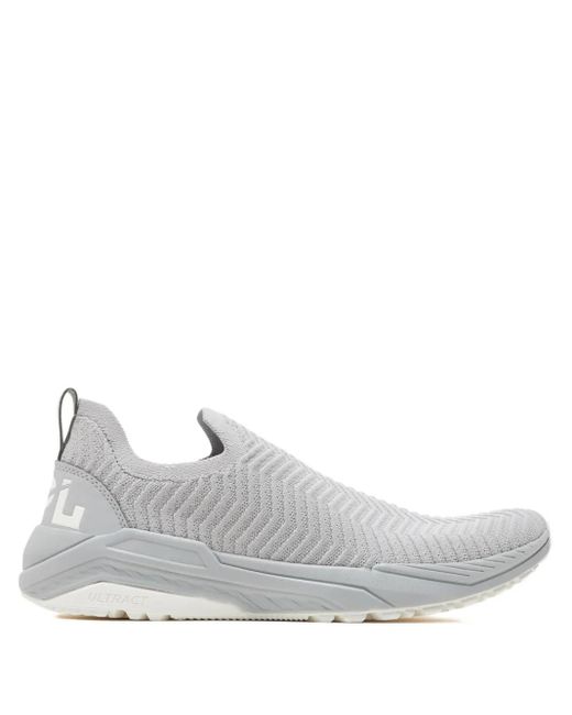 Athletic Propulsion Labs White Techloom Traveler Slip-On Knitted Sneakers for men