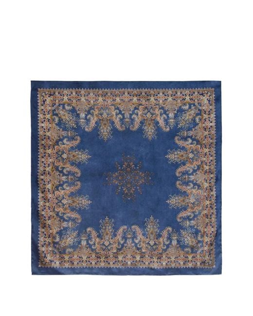 Zimmermann Blue Paisley-Print Square Scarf