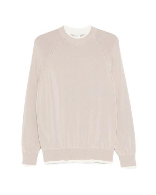 Eleventy White Layered-Effect T-Shirt for men