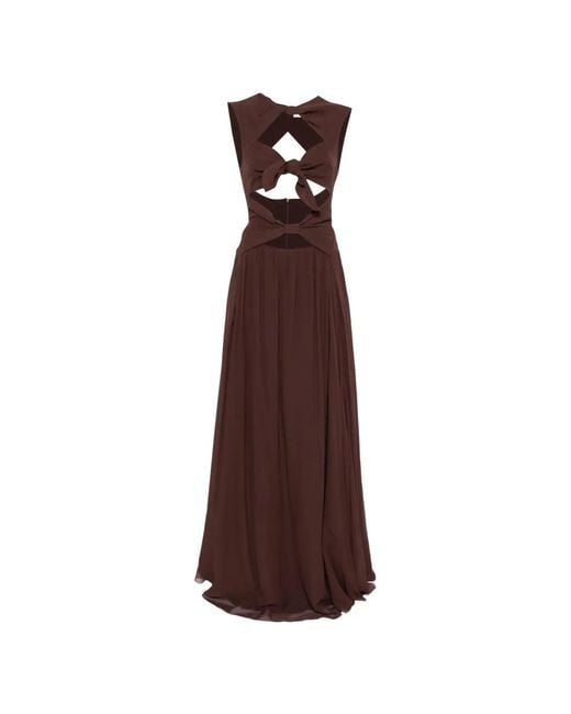 Raquel Diniz Purple Tie Cut-Out Dress