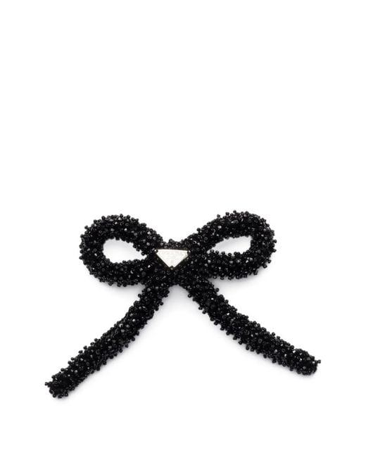 Prada Black Crystal-Embellished Hair Clip