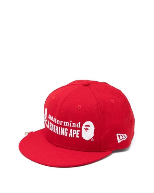 Mastermind Japan X A Bathing Ape Logo-Embroidered Cap for men