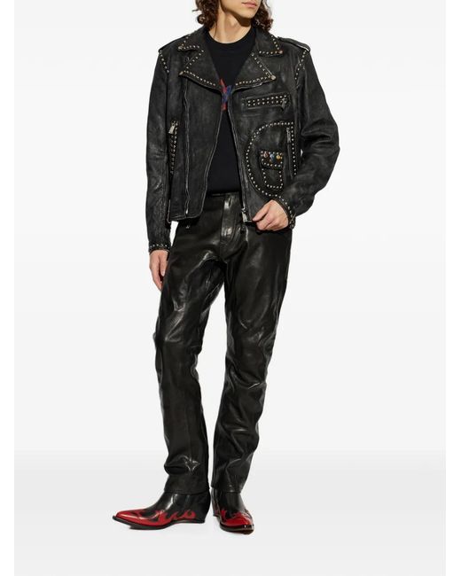 DSquared² Black Stud-Embellished Jacket for men