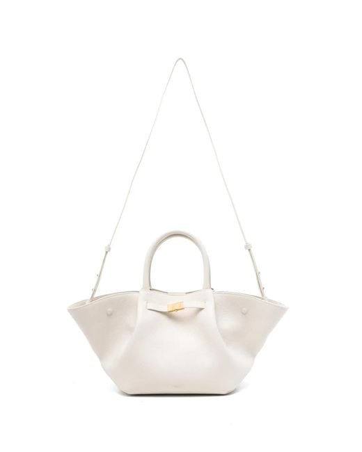 DeMellier London White Small New York Leather Tote Bag