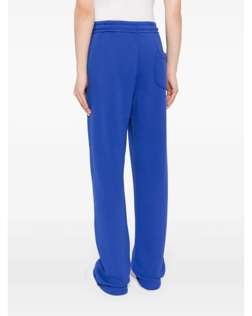 Off-White c/o Virgil Abloh Blue Arrows-Print Cotton Track Pants for men