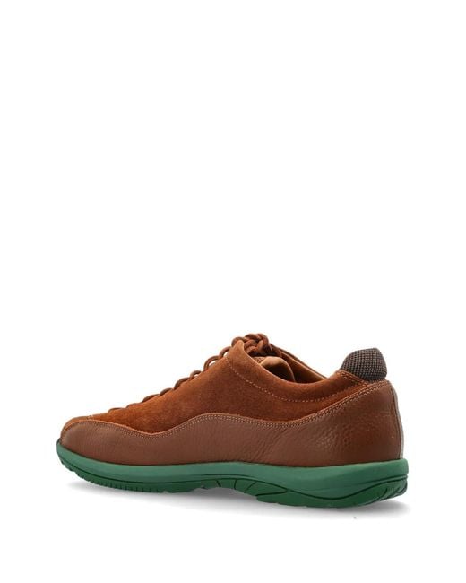 Diemme Brown Bardolino Laced Panelled Sneakers for men