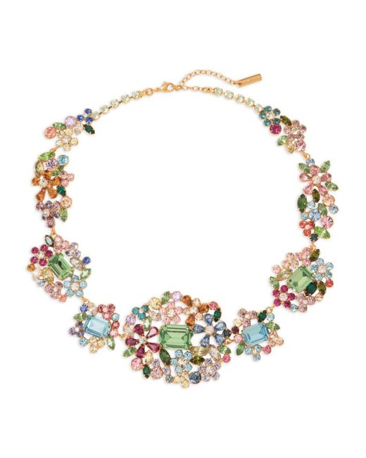 Collar Tudor con aplique de cristales Jennifer Behr de color Metallic