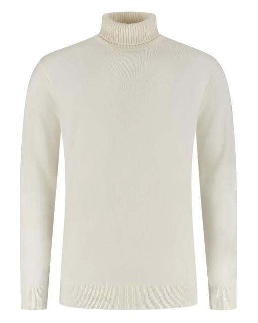 Doriani White Turtleneck Sweater for men